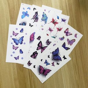 Tatouage éphémère Papillons délicats.