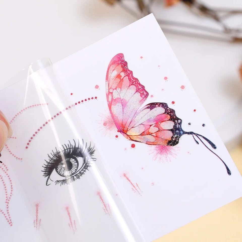 Tatouage éphémère Papillons Pailletés pour Visage – Image 2