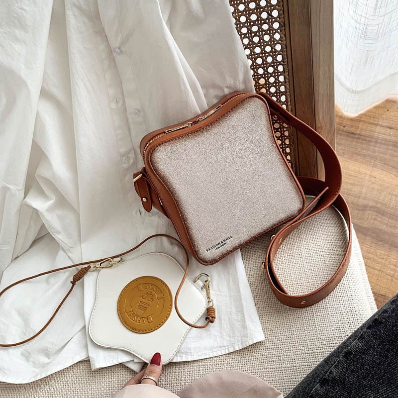 Sac à Bandoulière en Faux Cuir Forme Toast Grillé – Image 3