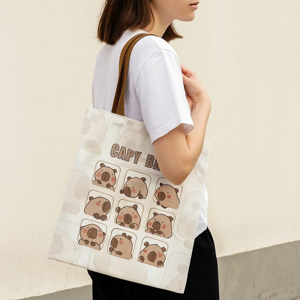 Tote Bag à Motif Capybara – Image 3