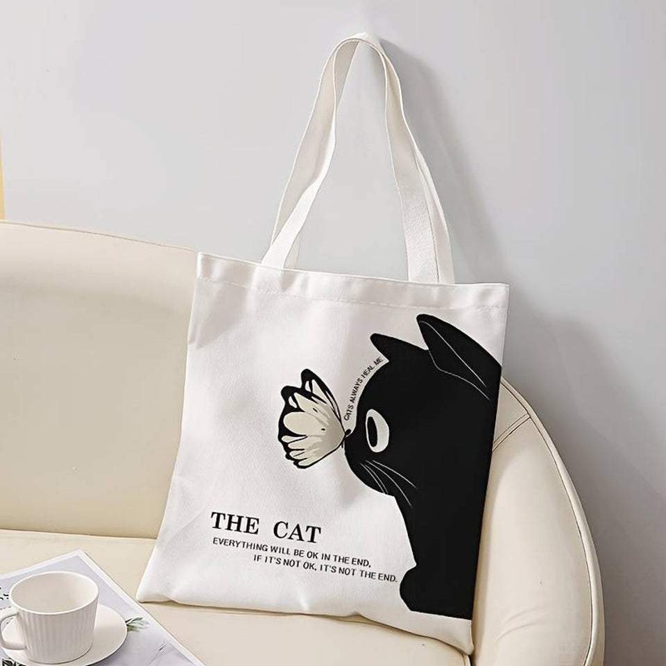 Sac Tote Chat Minimaliste – Image 3
