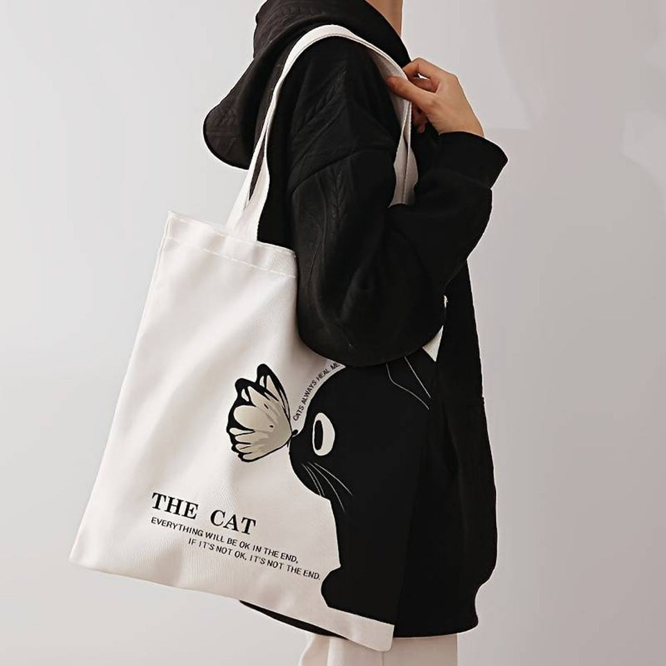 Sac Tote Chat Minimaliste – Image 2