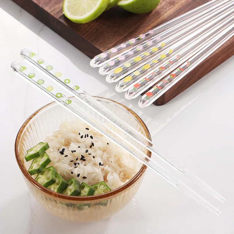 Baguettes en Verre à Motifs Fruits Colorés – Image 3