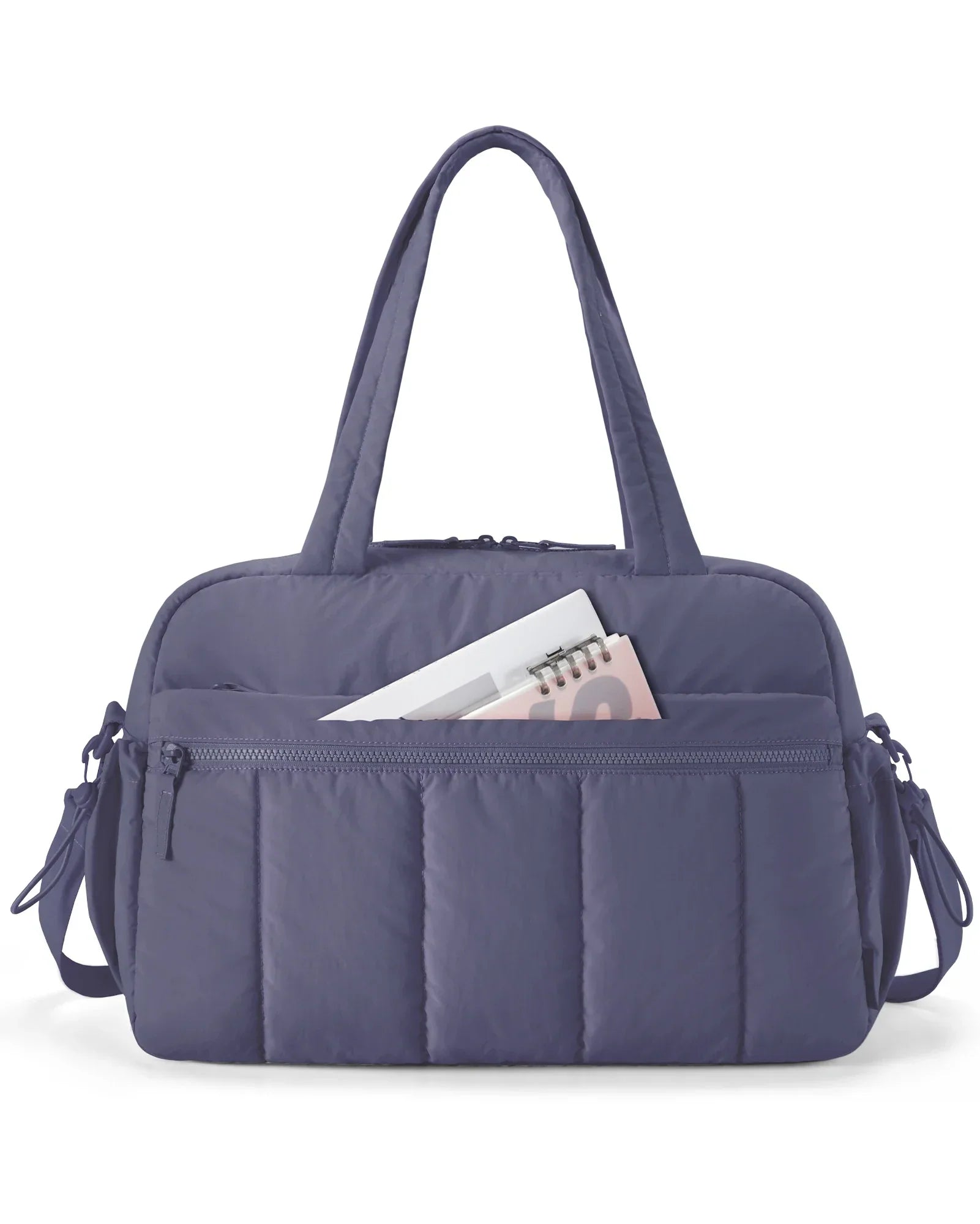 Sac Fourre-Tout Matelassé en Tissu Rose Pâle – Image 14