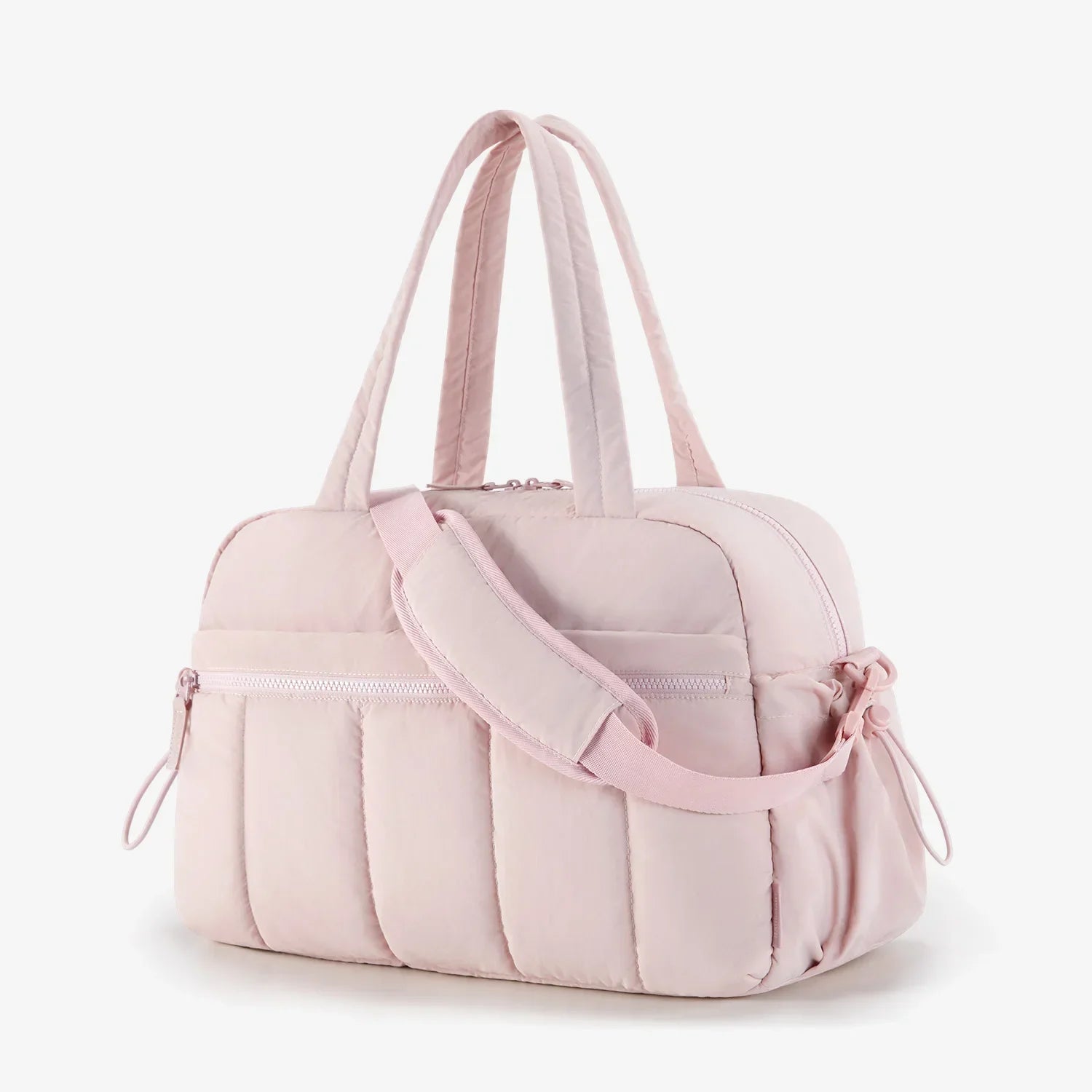 Sac Fourre-Tout Matelassé en Tissu Rose Pâle – Image 2