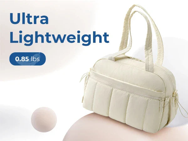 Sac Fourre-Tout Matelassé en Tissu Rose Pâle – Image 7