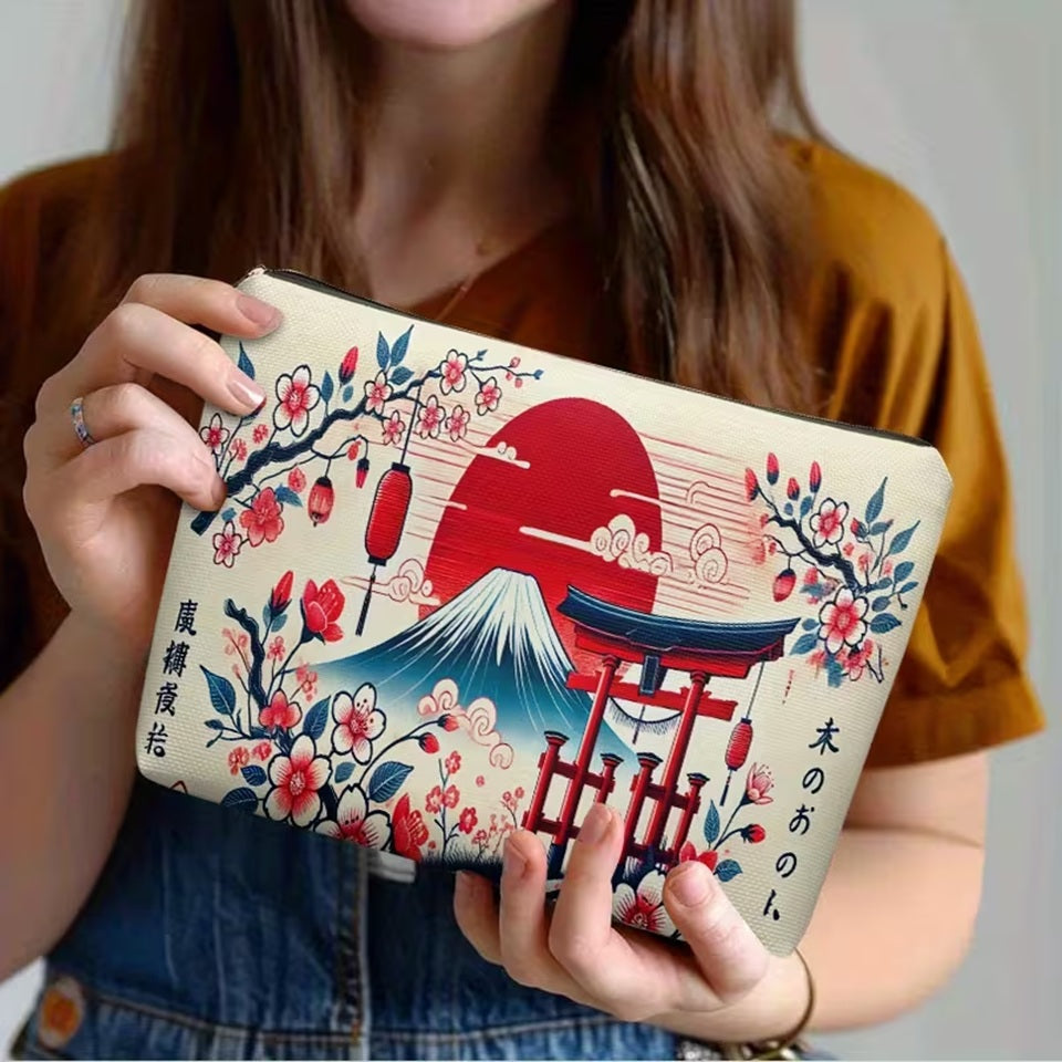Trousse de Maquillage Japonaise Mont Fuji et Cerisiers – Image 2