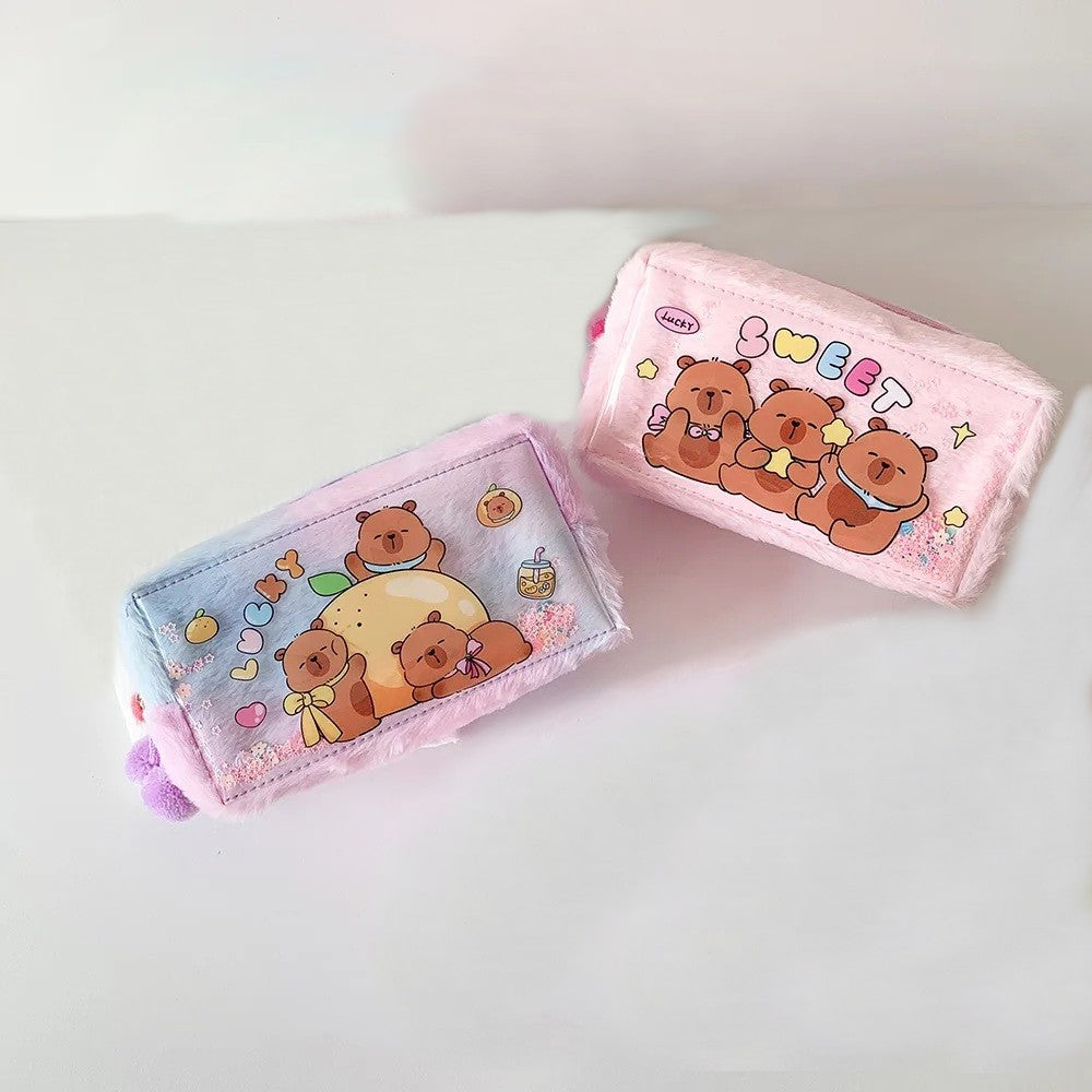 Trousse Capybara à Paillettes