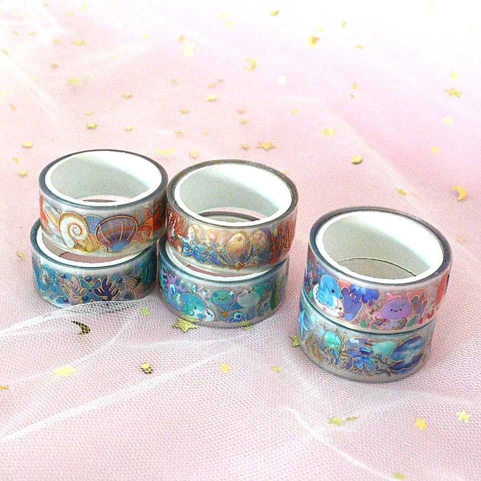 Lot de 2 Washi Tapes Thème Vie Marine – Image 4
